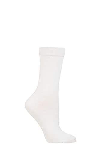 SockShop Damen Farbexplosion Bambus Socken mit glatter Zehennaht Packung mit 1 Weiße Hochzeit 36-40 von SockShop