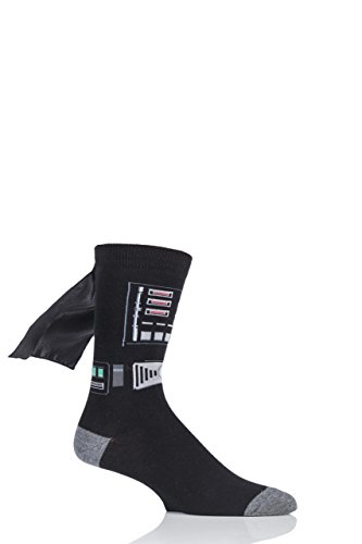 SockShop Herren 1 Paar Disney Star Wars Darth Vader Cape Socken 12-14 Herren Schwarz von SockShop
