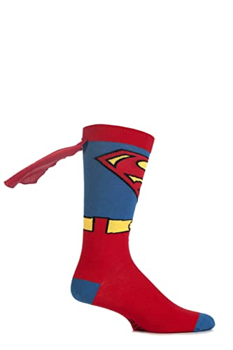 SockShop Herren 1 Paar Superman Socken mit Umhang Mehrfarben 40-45 von SockShop