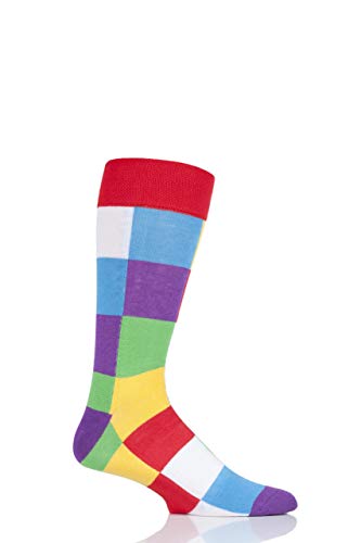 SockShop Herren Damen und Kinder Freundschaft Freitag mit Elmer Patchwork Bambussocken Packung mit 1 Mehrfarbig 37-41 Damen von SockShop