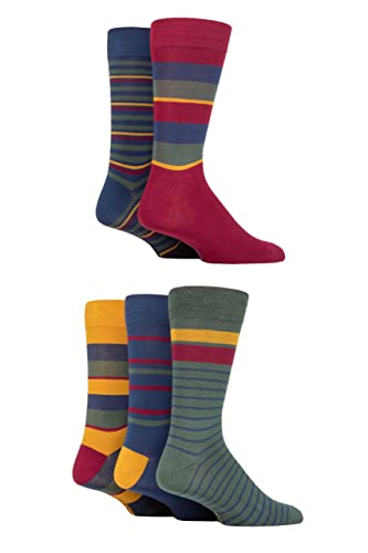 SockShop Herren Gemusterte Hell Bunt Natürliche Bambussocken Größe 40-45 Multipack von 5 (DE/NL/SE/PL, Numerisch, 40, 45, Regular, Regular, Cedar) von SockShop