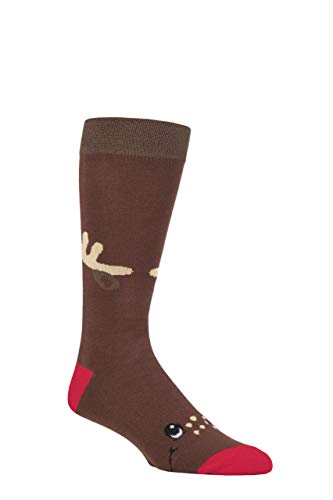 SockShop Lazy Panda Bambus Weihnachtssocken Packung 1, Retro Rudolph (46-48) von SockShop