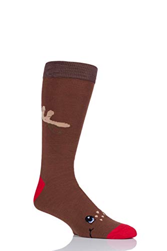 SockShop Lazy Panda Bambus Weihnachtssocken Packung 1, Rudolf (46-48) von SockShop