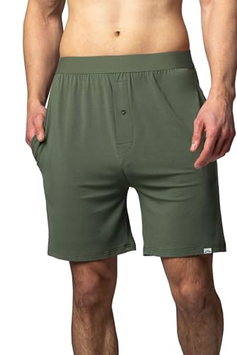 SockShop Lazy Panda Herren Loungewear-Auswahl aus Bambus Packung mit 1 Olivgrün Kurze Hose M von SockShop