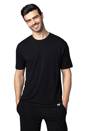 SockShop Lazy Panda Herren Loungewear-Auswahl aus Bambus Packung mit 1 Schwarz T-Shirt XL von SockShop