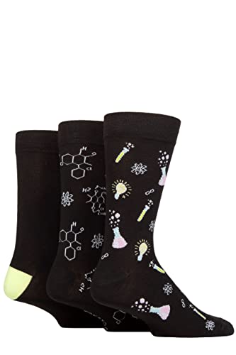 SockShop Lazy Panda Herren Neuheit Socken aus Bambus Packung 3 Wissenschaft 40-45 von SockShop