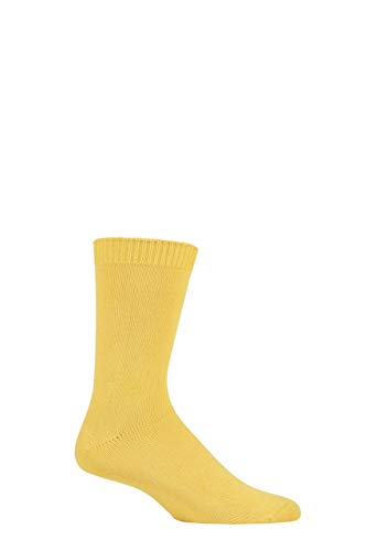 SockShop Lazy Panda Herren und Damen Bambus Socken Packung 1 Gelb 37-42 von SockShop