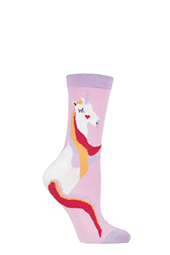 SockShop Lazy Panda Herren und Damen Bambus Spaß und Neuheit Socken Packung 1 (Einhorn, 37-42) von SockShop