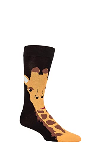 SockShop Lazy Panda Herren und Damen Bambus Spaß und Neuheit Socken Packung 1 (Giraffe, 40-46) von SockShop