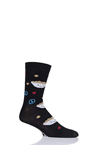 SockShop Lazy Panda Herren und Damen Bambus Spaß und Neuheit Socken Packung 1 Hippy Hummus 46-48 von SockShop