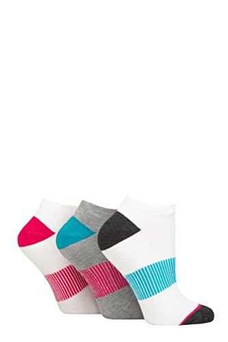 SockShop Wildfeet Damen Halb gepolstert Bambus Sports Socken Packung 3 Weiß 37-42 von SockShop