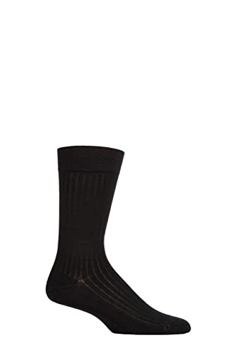 SockShop of London Herren Luxus Feine Rippe Bambus Socken Packung 1 Schwarz 40-46 von SockShop