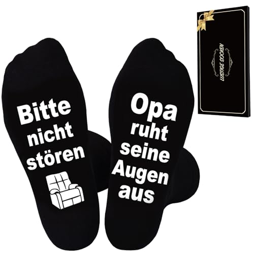 SockWaddles Lustige Socken Herren mit Sprüchen, Bitte Nicht Stören Socken – Geschenkidee für Männer, Opa zu Weihnachten Geburtstag Vatertag von SockWaddles