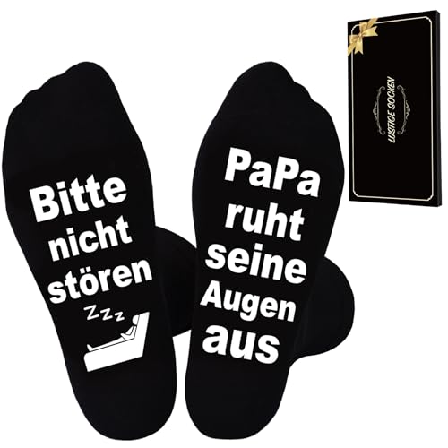 SockWaddles Lustige Socken Herren mit Sprüchen, Bitte Nicht Stören Socken – Geschenkidee für Männer, Papa zu Weihnachten Geburtstag Vatertag von SockWaddles