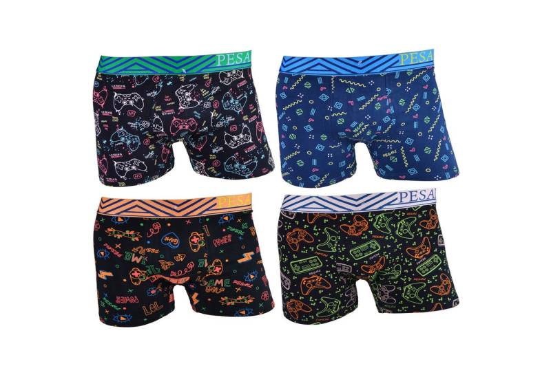 Socked Boxershorts bunte Unterhosen (4-St) Retroshorts, Baumwolle von Socked