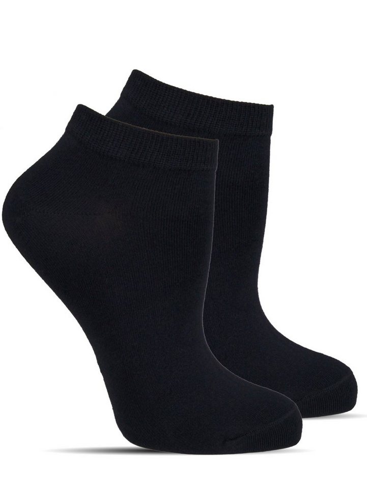 Socked Sneakersocken Herren + Damen Kurzsocken (12 Paar) Baumwolle, Schwarz / Weiß von Socked