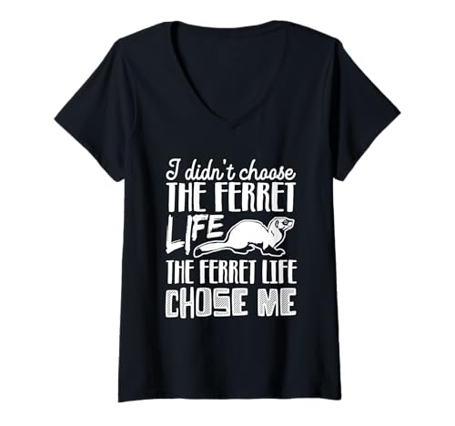 Damen Ich Habe Mich Nicht für das Frettchenleben entschieden, das T-Shirt mit V-Ausschnitt Damen Ich Habe Mich Nicht für das Frettchenleben entschieden, das T-Shirt mit V-Ausschnitt von Sockendieb