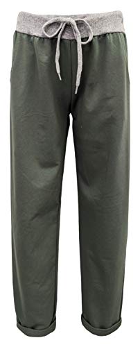 Damen Jogginghosen Uni Yogahosen Freizeithosen Sporthosen sommerliche Damenhosen (38-40, Khaki) von Sockenhimmel