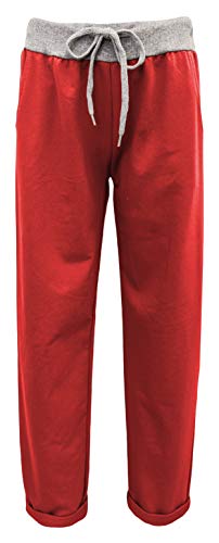 Damen Jogginghosen Uni Yogahosen Freizeithosen Sporthosen sommerliche Damenhosen (38-40, Rot) von Sockenhimmel