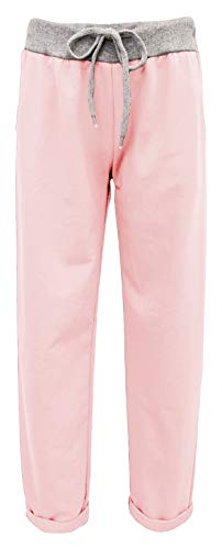 Damen Jogginghosen uni Yogahosen Freizeithosen Sporthosen sommerliche Damenhosen (40-42, Rosa) von Sockenhimmel