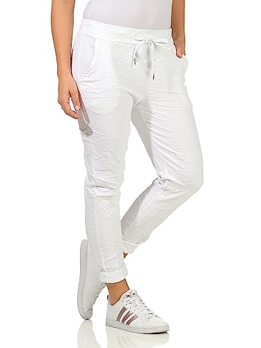 Damen Kordelzughose Sommerhose leichte Jeans (as3, Numeric, Numeric_44, Numeric_46, Regular, Regular, Weiß) von Sockenhimmel