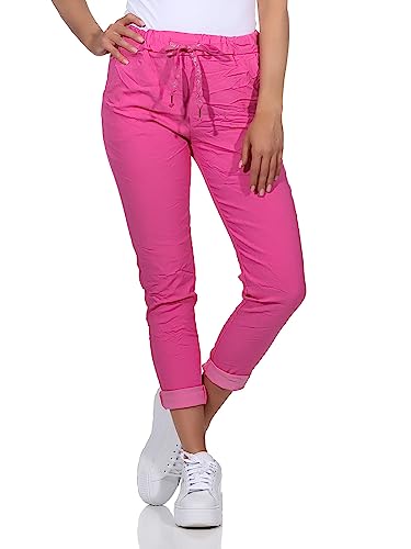 Damen Kordelzughose Sommerhose leichte Jeans (as3, Numeric, Numeric_46, Numeric_48, Regular, Regular, Pink) von Sockenhimmel