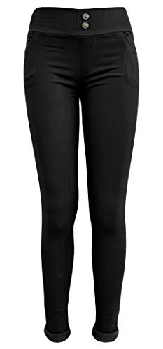 Sockenhimmel Jeans Leggings Damen Jeggings Stretchhose Winter Treggings Skinny (Schwarz, 46-48) von Sockenhimmel