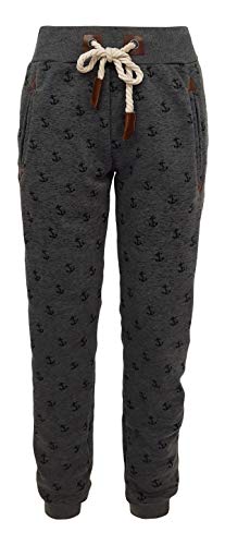 Jogginghose Thermohose Sweatpants Damen Sporthose Haushose Anker gefüttert mit Gummizug (42, Grau) von Sockenhimmel