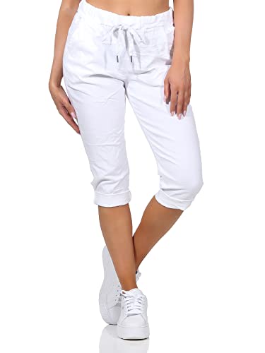 Kurze Damen Sommerhose Chino 7/8 Bermuda Stretchjeans (as3, Numeric, Numeric_36, Numeric_38, Regular, Regular, Weiß) von Sockenhimmel