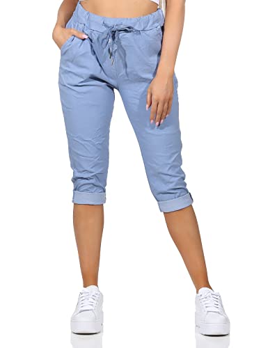 Kurze Damen Sommerhose Chino 7/8 Bermuda Stretchjeans (as3, Numeric, Numeric_38, Numeric_40, Regular, Regular, Jeans) von Sockenhimmel