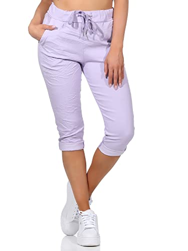 Kurze Damen Sommerhose Chino 7/8 Bermuda Stretchjeans (as3, Numeric, Numeric_42, Numeric_44, Regular, Regular, Flieder) von Sockenhimmel