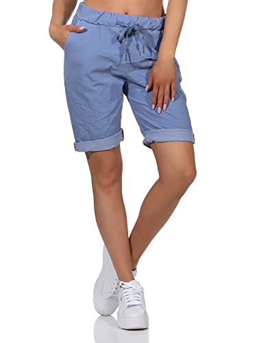 Kurze Damen Sommerhose Chino Shorts Jeans Bermuda (as3, Numeric, Numeric_40, Numeric_42, Regular, Regular, Jeans) von Sockenhimmel