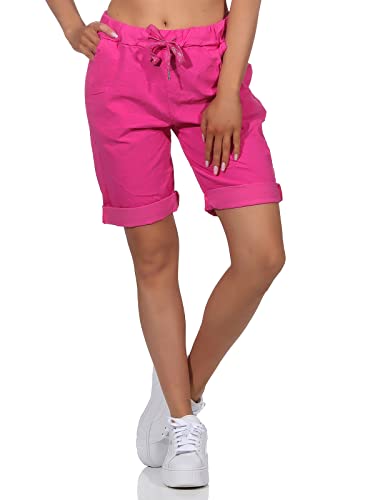 Kurze Damen Sommerhose Chino Shorts Jeans Bermuda (as3, Numeric, Numeric_42, Numeric_44, Regular, Regular, Pink) von Sockenhimmel