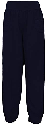 Leinenhose für Damen Maritime Sommerhosen leichte Pumphosen (40-42, Marine) von Sockenhimmel