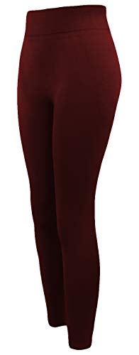 Sockenhimmel 2x High Waist Leggings Damen blickdichte Thermoleggings Winter - Sport - Leggings (Bordeaux/Schwarz, 42-44) von Sockenhimmel