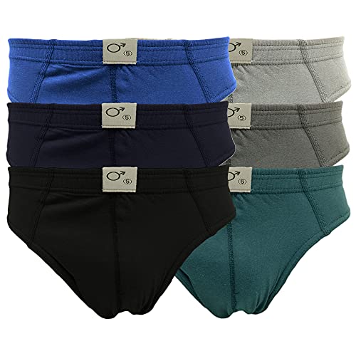 Sockenhimmel 6 x Herren Sport Slip 100% Baumwolle ohne Eingriff Herren Unterhosen mit weichem Bund Gr. S - 3XL (XL, Bunt gemischt) von Sockenhimmel