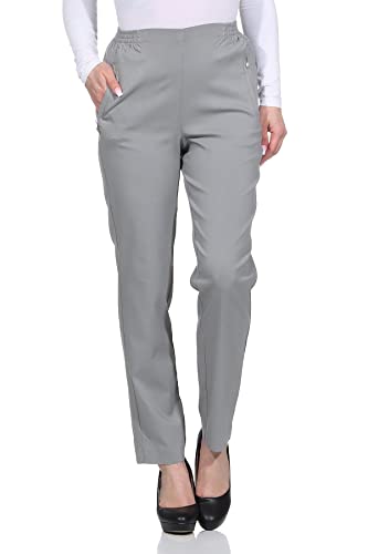 Sockenhimmel Damen Basic Schlupfhose Classic Freizeithose leichte Stretchhose (22, Hellgrau) von Sockenhimmel