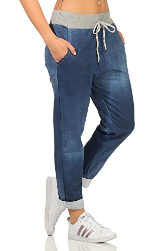 Sockenhimmel Freizeithose leichte Rehahose Damen angenehme Jogginghose Jeans Optik Damenhose Jogpants (38-40, Blau) von Sockenhimmel