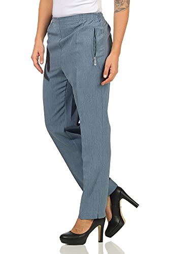 Sockenhimmel Hosen Damen Seniorenhose Kurhose leichte Damenhose Schlupfhose für jeden Tag Kurzgrößen Stoffhose mit Bügelfalte (21, Jeans) von Sockenhimmel