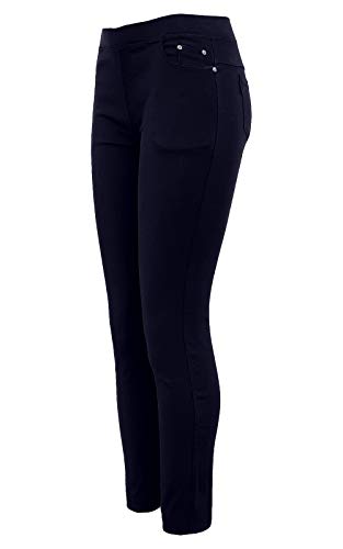 Sockenhimmel Jeans Leggings Damen Winterhose Thermo-Jeggings Stretchjeans gefüttert Slim Fit (Blau, 42-44) von Sockenhimmel