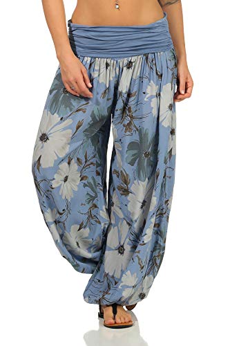 Sockenhimmel Sommerhose Flatterhose Haremshose Damen Sommerhosen Freizeithose Yogahose Urlaubshose Pumphose Aladinhosen (38-40, Jeans) von Sockenhimmel