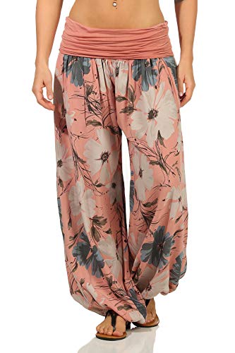 Sockenhimmel Sommerhose Flatterhose Haremshose Damen Sommerhosen Freizeithose Yogahose Urlaubshose Pumphose Aladinhosen (38-40, Koralle) von Sockenhimmel