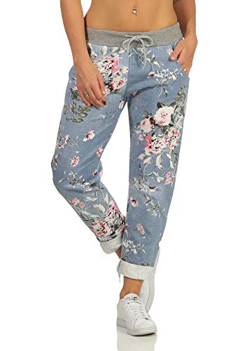 Sockenhimmel Sweathose Damen Jogpants Sport Freizeithose leichte Jogginghose Damenhose Jogger Jeans Optik (36-38, Jeans/hellblau) von Sockenhimmel