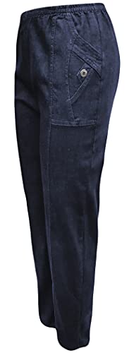 Sockenhimmel Thermojeans Damen Stretch gefütterte Wanderhose Jeans Thermo Hosen für Frauen Freizeithosen (48-50, Dark Blue) von Sockenhimmel