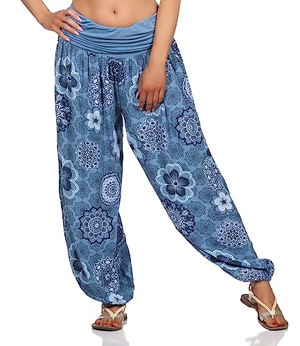 Sommerhosen Damen Flatterhose leichte Haremshose (as3, Numeric, Numeric_36, Numeric_40, Regular, Regular, Jeans) von Sockenhimmel