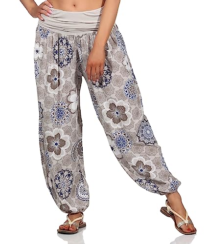 Sommerhosen Damen Flatterhose leichte Haremshose (as3, Numeric, Numeric_40, Numeric_44, Regular, Regular, Natur) von Sockenhimmel