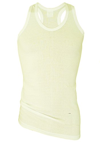 Träger Unterhemd für Herren 2er Set - Muskel Shirt - Tank Top mit Ringerrücken - Sommer Top (Gr. 8 / L, 2X weiß) von Sockenhimmel