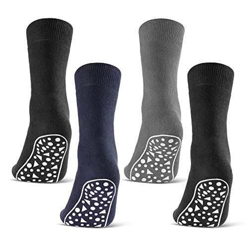 2 | 4 | 6 Paar ABS Socken Damen Herren Anti Rutsch Socken Stoppersocken 21395 WP (4 Paar 47-50) von sockenkauf24