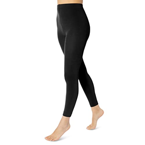 sockenkauf24 Damen Thermo Leggings mit Innenfleece extra warm Winter Leggings WP (44/46, Schwarz) von sockenkauf24