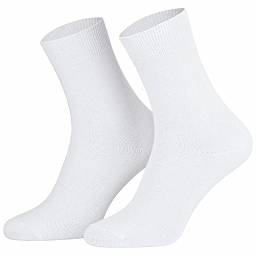 5 Paar Socken weiss Baumwolle 39-42 von Sockenversandhandel.de